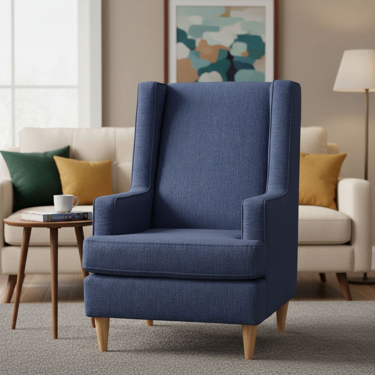 INTERMUEBLES - Poltrona 1 cuerpo Santiago 67x105x76 cm Azul