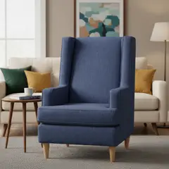 INTERMUEBLES - Poltrona 1 cuerpo Santiago 67x105x76 cm Azul