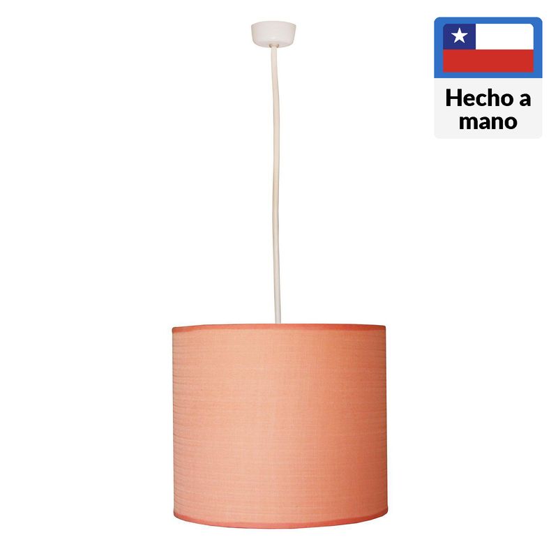 CAROLD STEVENS - Lámpara Colgante Infantil 1 Luz Tela Rosa 25 cm