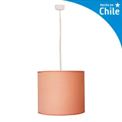 CAROLD STEVENS - Lámpara Colgante Infantil 1 Luz Tela Rosa