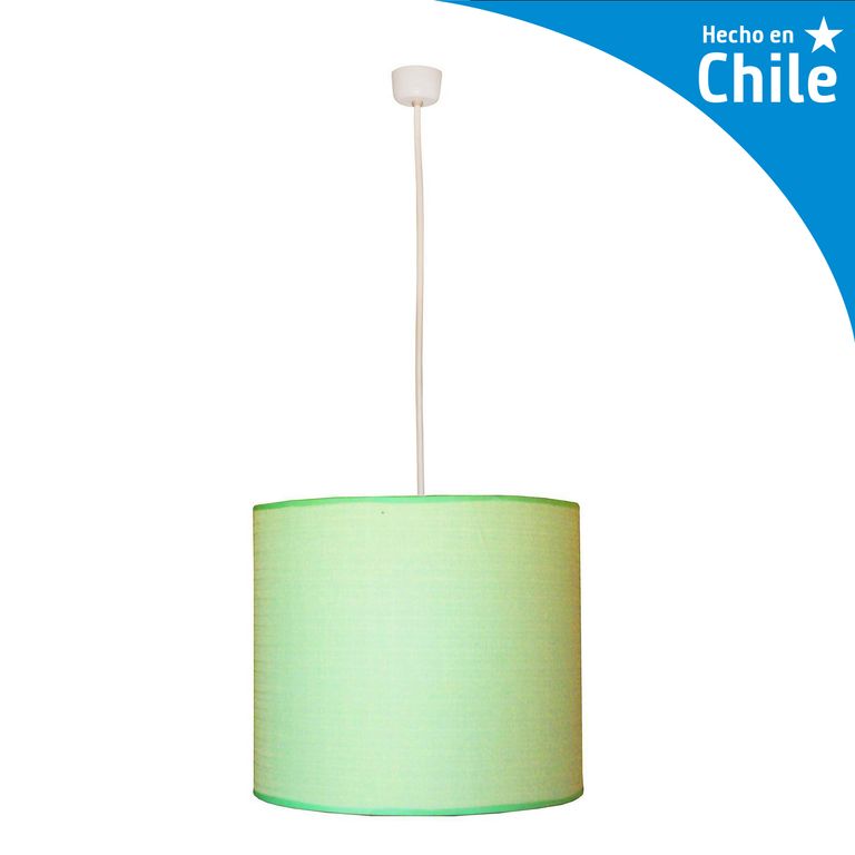 CAROLD STEVENS Lámpara Colgante Infantil 1 Luz Tela Verde