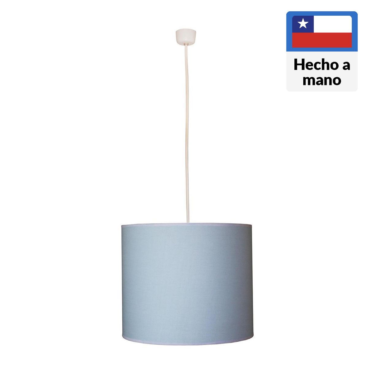 CAROLD STEVENS - Lámpara Colgante Infantil 1 Luz Tela Celeste