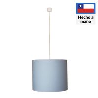 Lámpara Colgante Infantil 1 Luz Tela Celeste