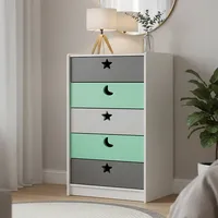 Cajonera 5 Cajón(es) Verde Gris 60x115x40 cm Verde