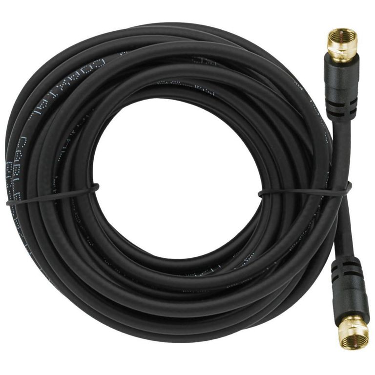 Cable coaxial c/term f negro 15 m