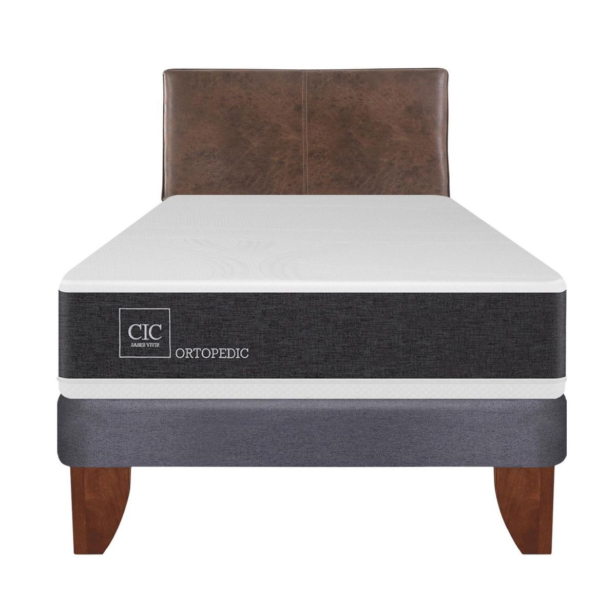 CIC - Cama europea ortopedic 1.5 plazas + respaldo