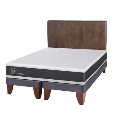 Cama europea  ortopedic 2 plazas bd + respaldo