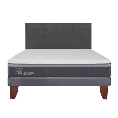 Cama europea ortopedic advance 2 plazas bn + respaldo