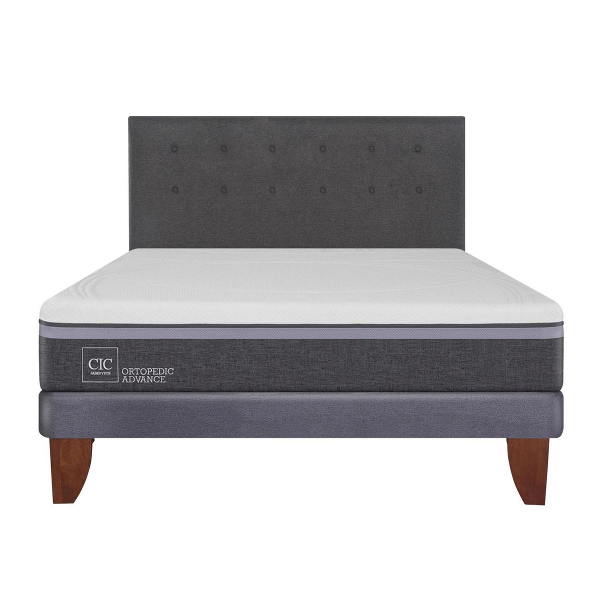 CIC - Cama europea ortopedic advance 2 plazas bn + respaldo