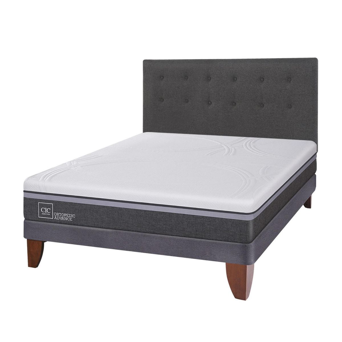 CIC - Cama europea ortopedic advance 2 plazas bn + respaldo