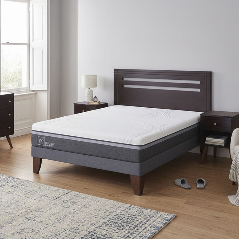 Cama Europea Ortopedic Advance 2 Plazas Bn + Muebles