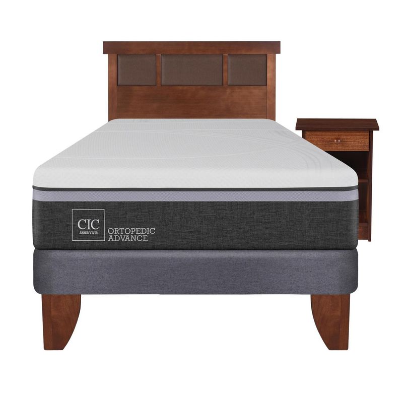 CIC - Cama europea ortopedic advance 1.5 plazas + muebles