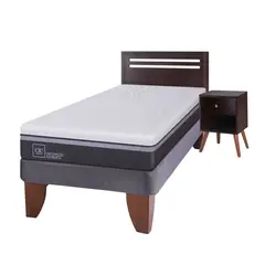 CIC - Cama Europea Ortopedic Advance 1.5 Plazas + Muebles
