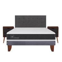 Cama Europea Ortopedic 2 Plazas Bn + Muebles