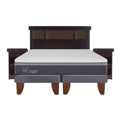 CIC - Cama europea ortopedic advance 2 plazas bd + muebles