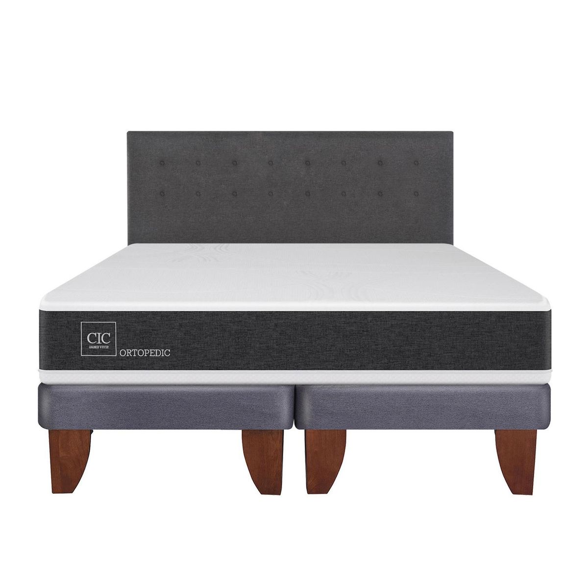 CIC - Cama europea ortopedic king + respaldo