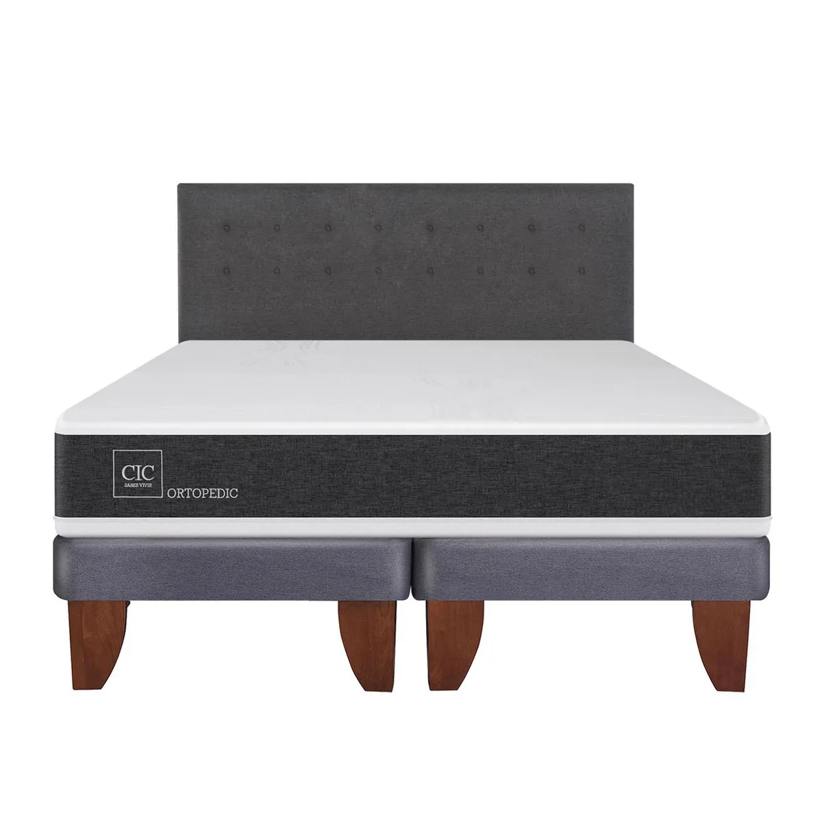 CIC - Cama europea ortopedic king + respaldo