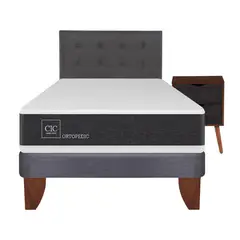 CIC - Cama europea ortopedic 1.5 plazas + muebles