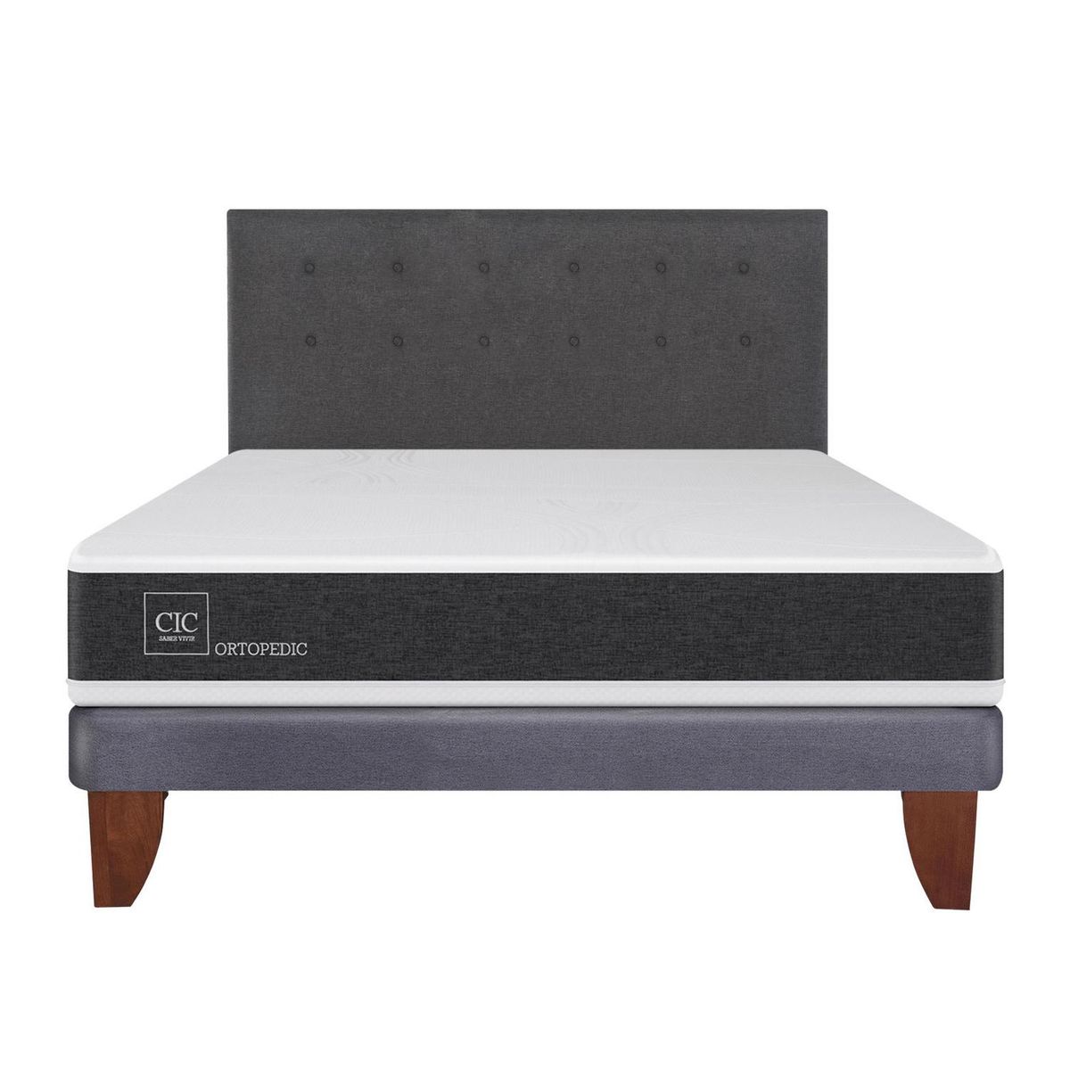 CIC - Cama europea ortopedic 2 plazas bn + respaldo