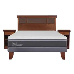 CIC - Cama europea ortopedic advance 2 plazas bn + muebles