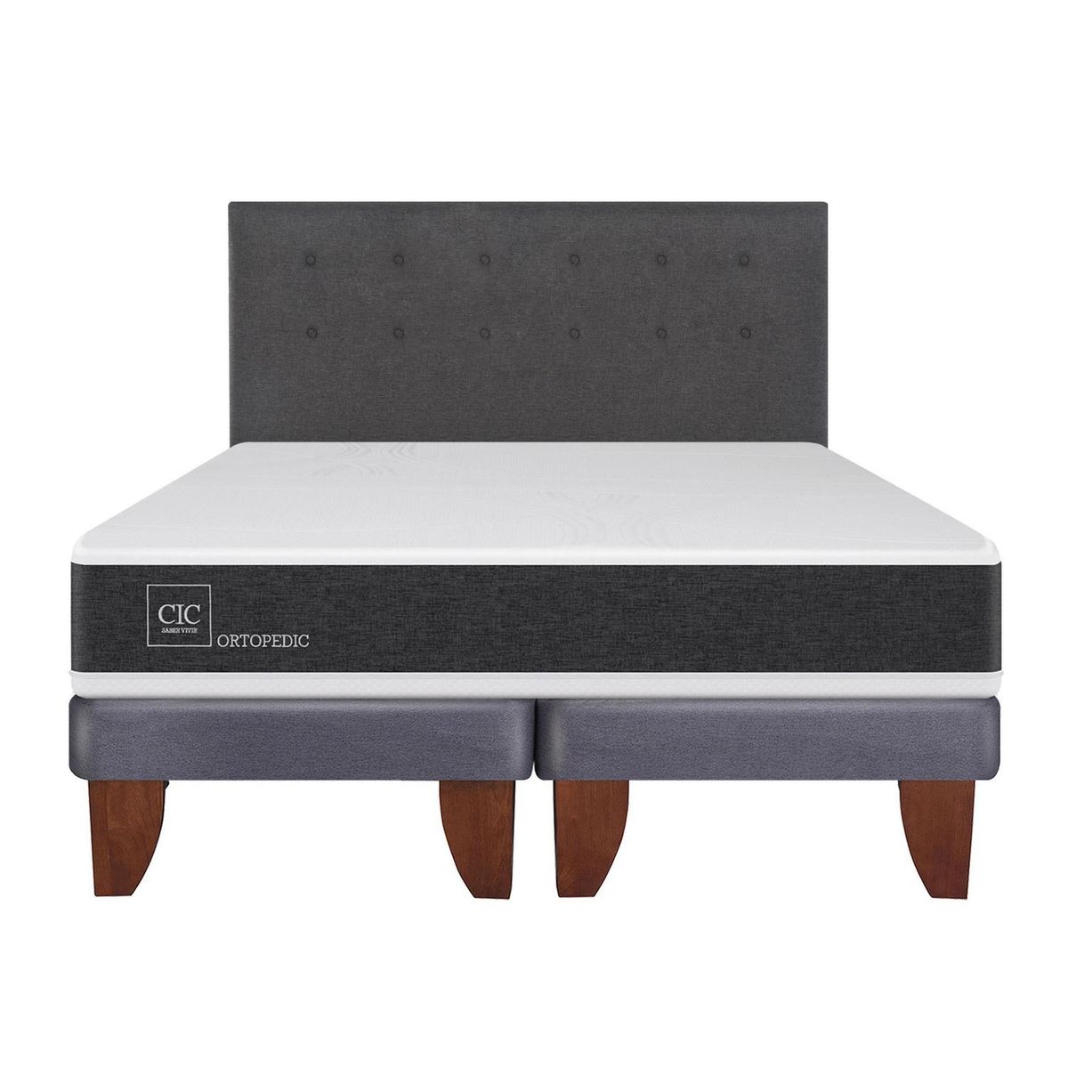 CIC - Cama europea ortopedic 2 plazas bd + respaldo