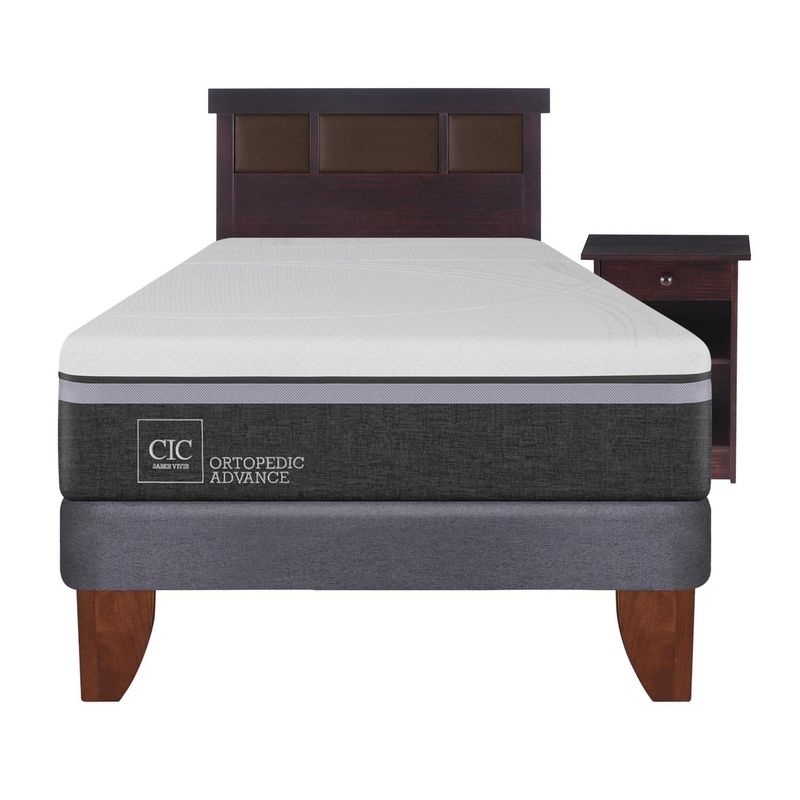 CIC - Cama europea ortopedic advance 1.5 plazas + muebles