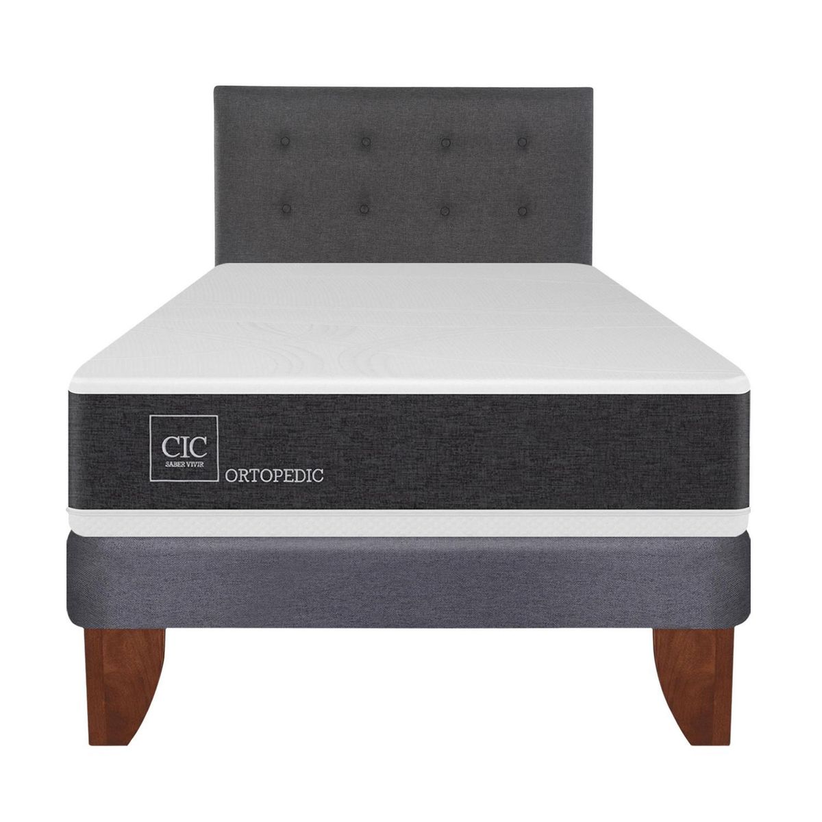 CIC - Cama europea ortopedic 1.5 plazas + respaldo
