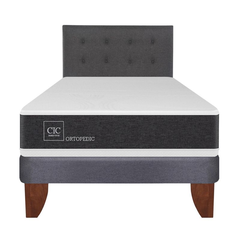 CIC - Cama europea  ortopedic 1.5 plazas + respaldo