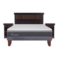 Cama Europea Ortopedic Advance 2 Plazas Bn + Muebles