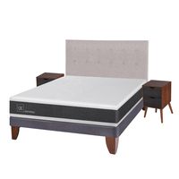 Cama Europea Ortopedic 2 Plazas Bn + Muebles
