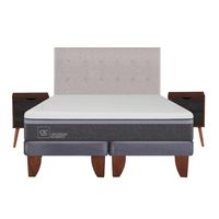 Cama Europea Ortopedic Advance 2 Plazas Bd + Muebles