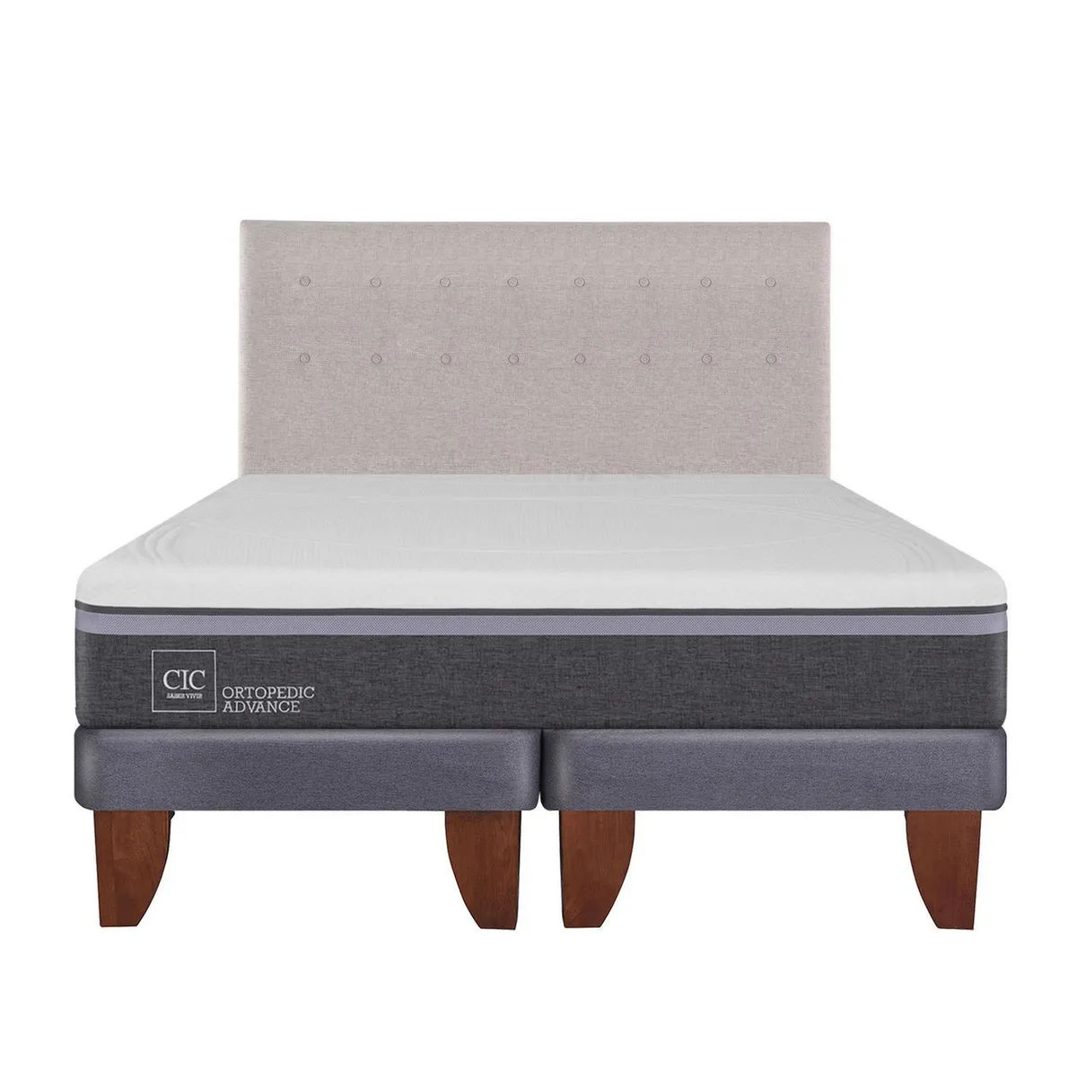 CIC - Cama europea ortopedic advance king + respaldo