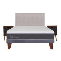 Cama Europea Ortopedic Advance 2 Plazas Bn + Muebles
