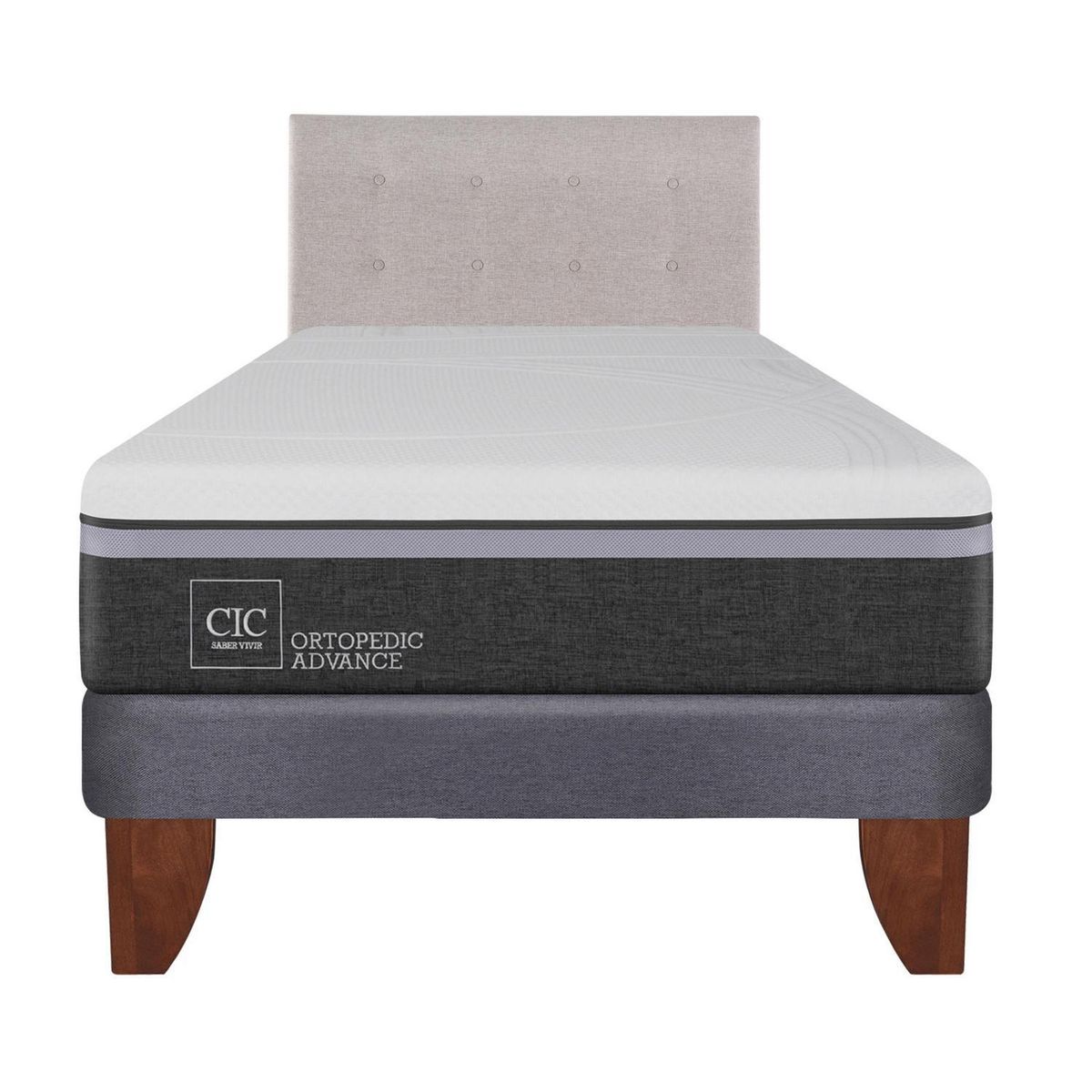 CIC - Cama europea ortopedic advance 1.5 plazas + respaldo