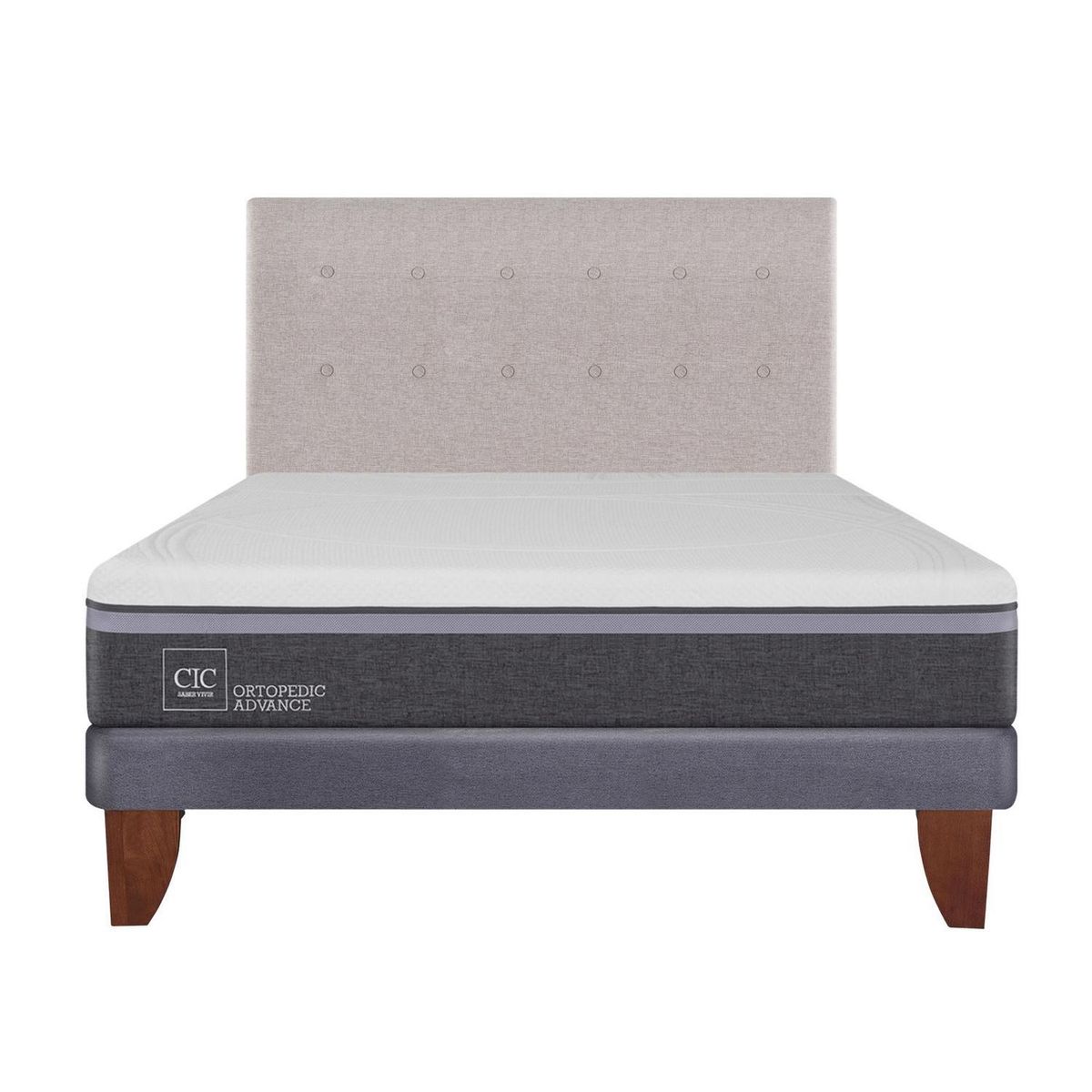 CIC - Cama europea ortopedic advance 2 plazas bn + respaldo