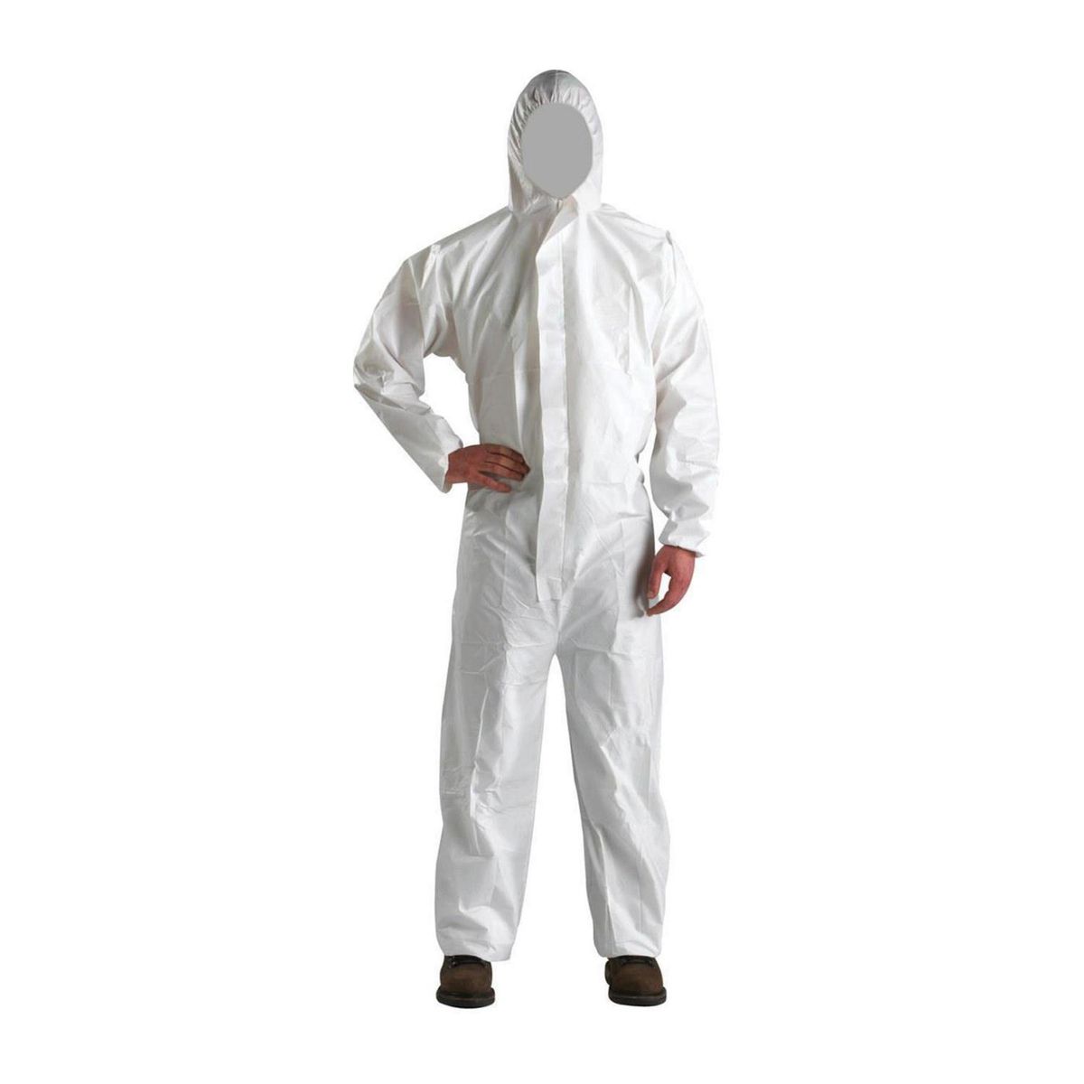 TOPSAFE - Overol desechable blanco M microporoso