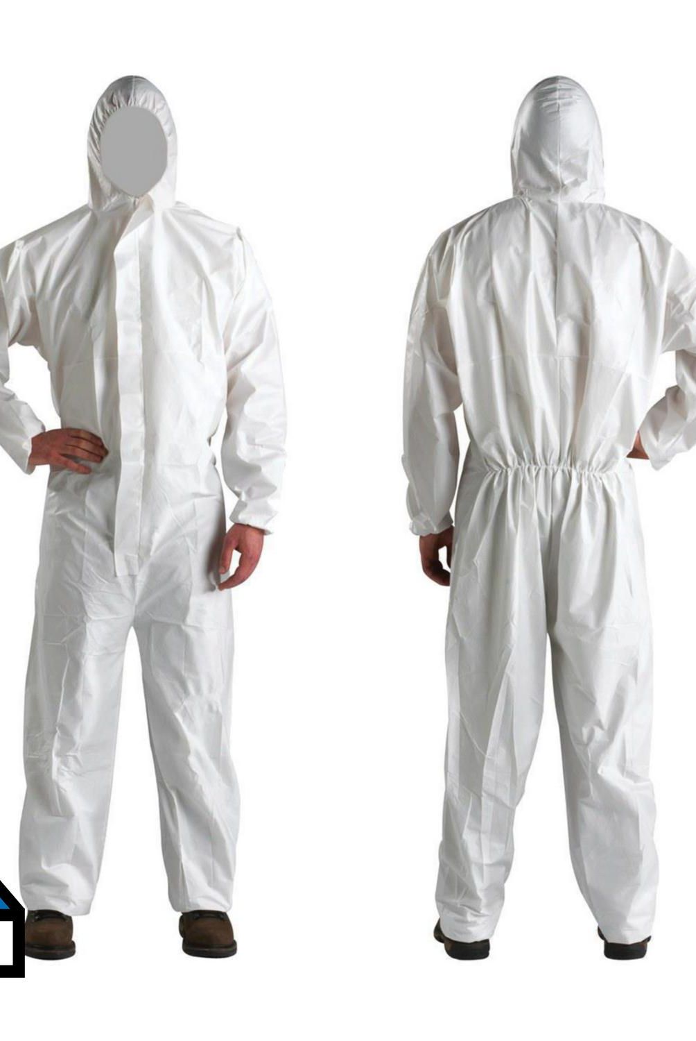TOPSAFE - Overol desechable blanco L microporoso
