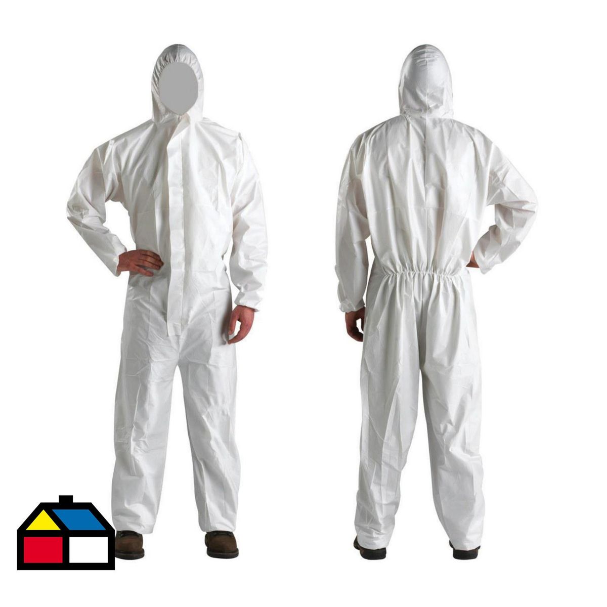 TOPSAFE - Overol desechable blanco L microporoso