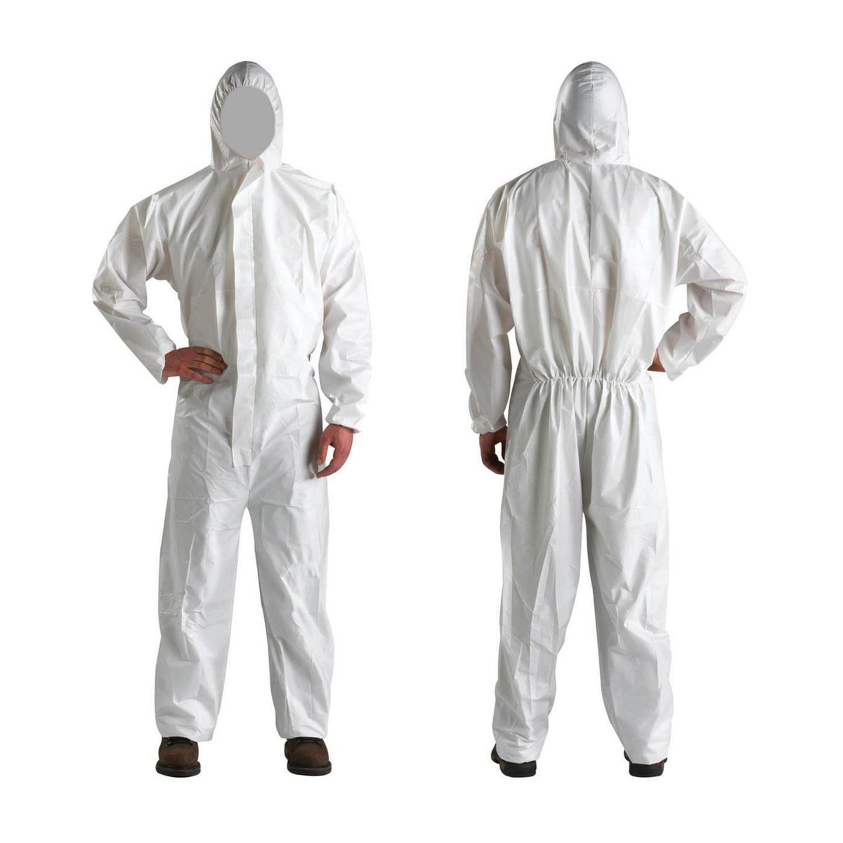 TOPSAFE - Overol desechable blanco L microporoso