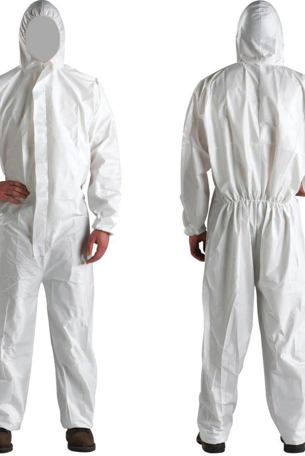 TOPSAFE - Overol desechable blanco XL microporoso