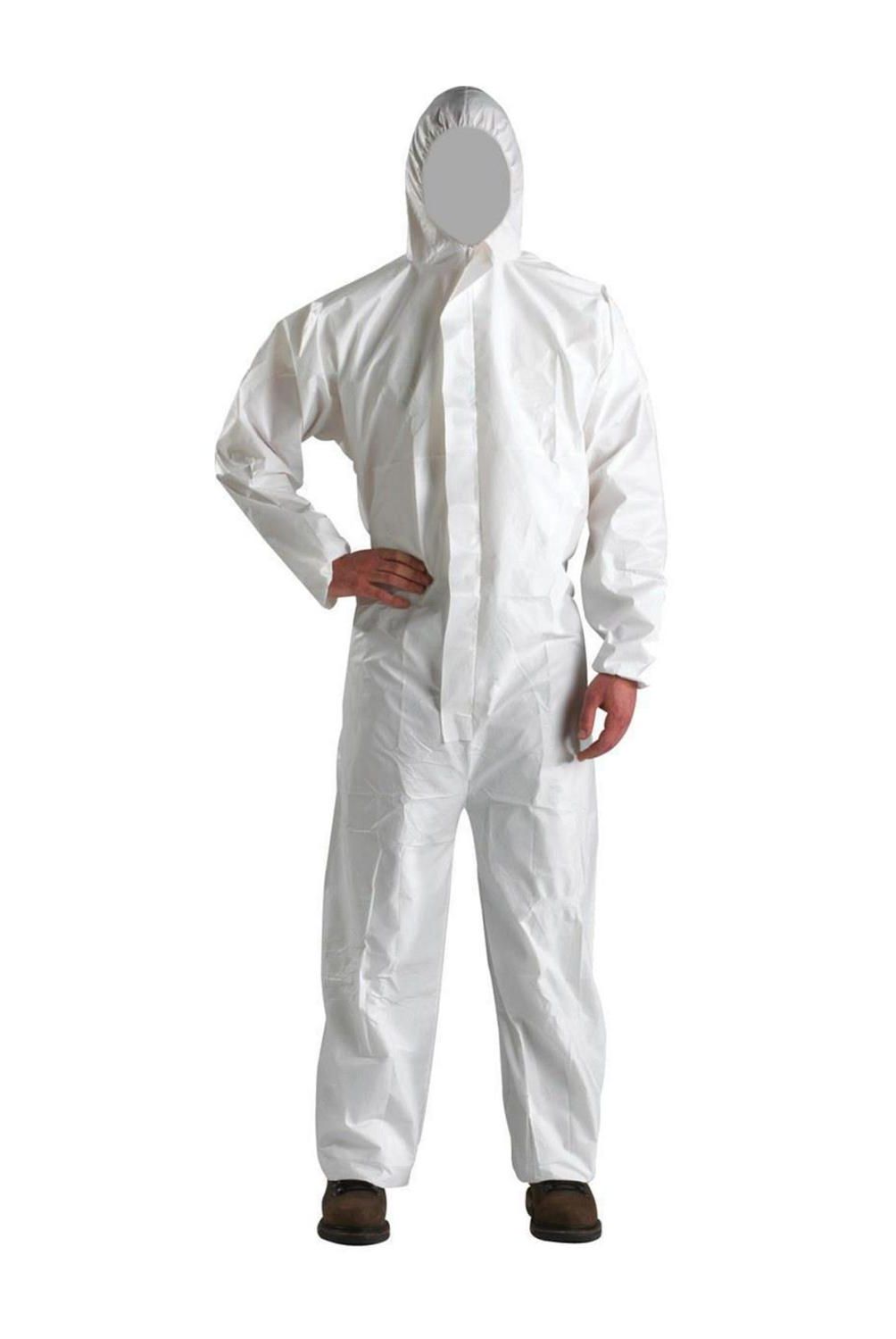 TOPSAFE - Overol desechable blanco XL microporoso
