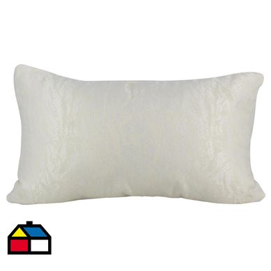 Cojn relieve aqua marfil 30x50 cm