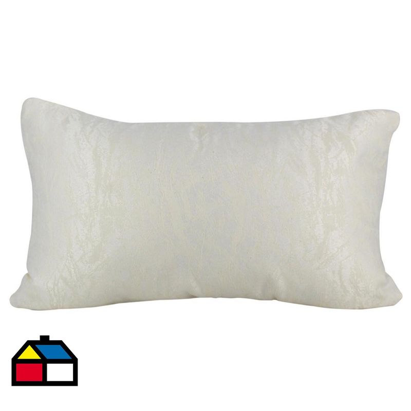 CONCEPT - Cojín relieve aqua marfil 30x50 cm