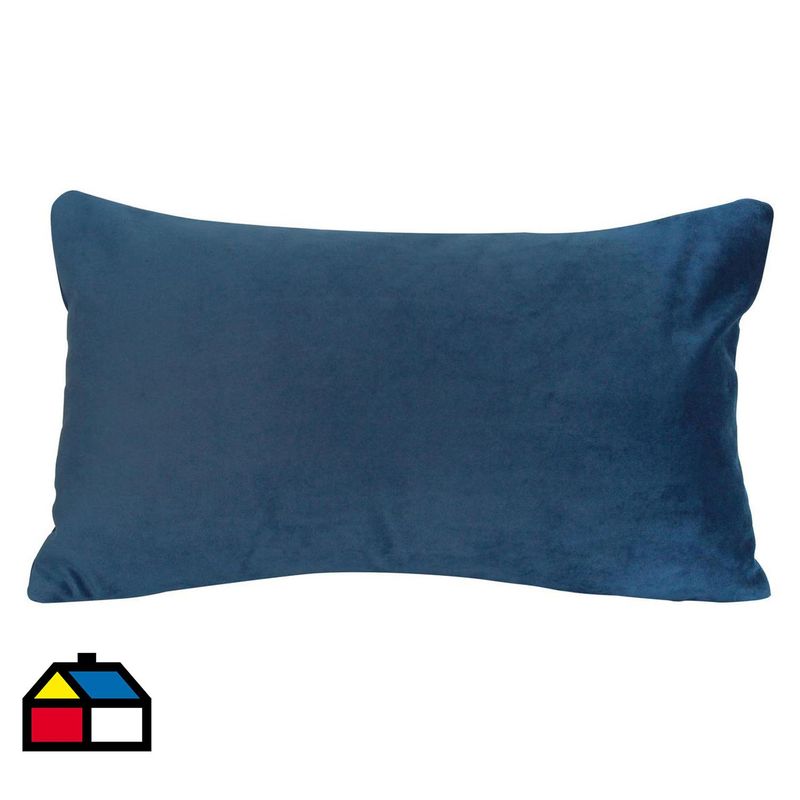 CONCEPT - Cojín felpa azul 30x50 cm