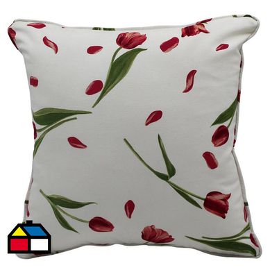 Cojn tulipn rojo 40x40 cm