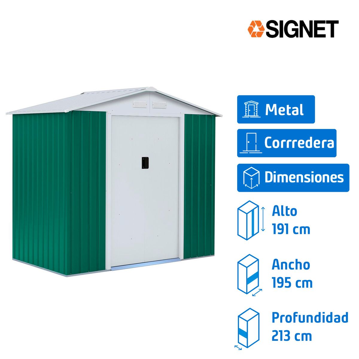 SIGNET CLASSICS - Bodega de jardín metal 213x191x195 cm