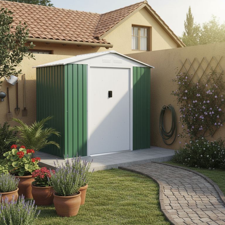 Bodega de Jardín Archer A Verde 195x127x213 cm