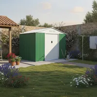 Bodega de jardín metal 277x191x202 cm