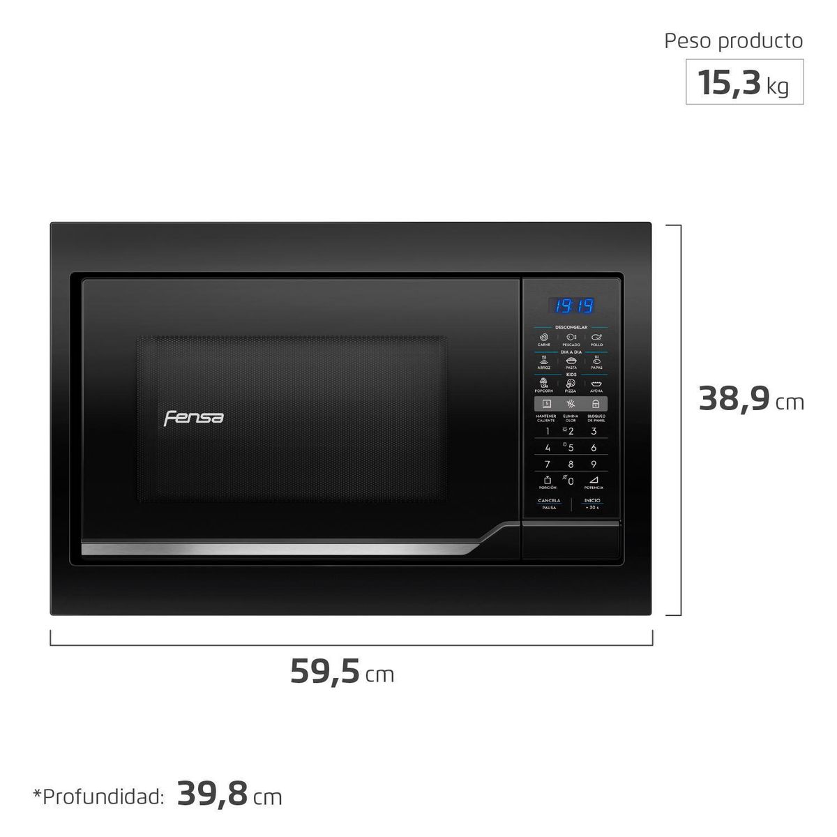 FENSA - Microondas empotrado 30 litros