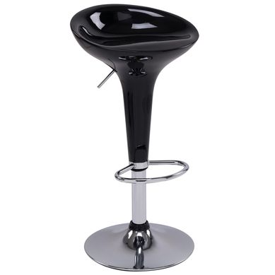 Silla bar plstico-metal negra
